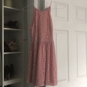 Pink lace dress